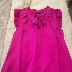 Banana Republic Fuchsia Ruffle Sleeve Blouse
